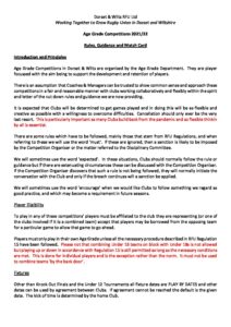 D&W Age Grade Competitions Rules and Guidance 2021-22 v1.0 - Dorset ...
