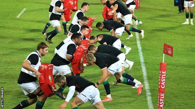 The British and Irish Lions in training