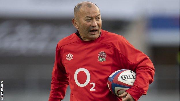 Eddie Jones at England training