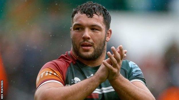 Ellis Genge during Leicester's win over Saracens this season