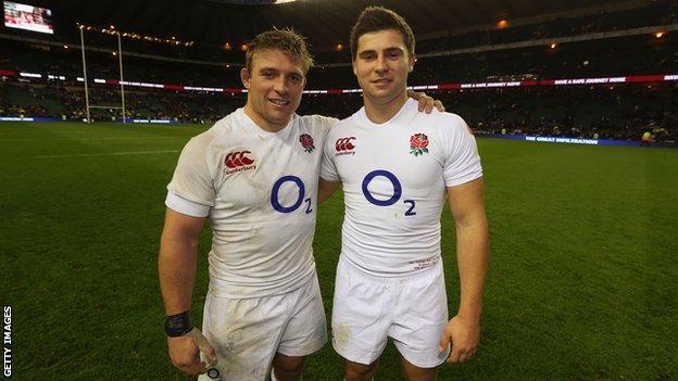 Tom and Ben Youngs in England kit