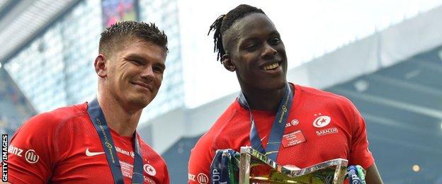 Owen Farrell and Maro Itoje