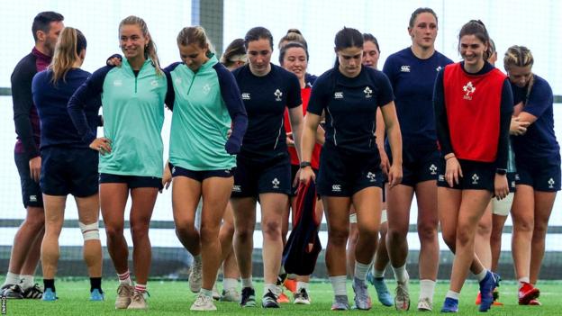 Ireland players train before one of their two Tests against Japan last summer