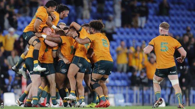 Australia celebrate victory