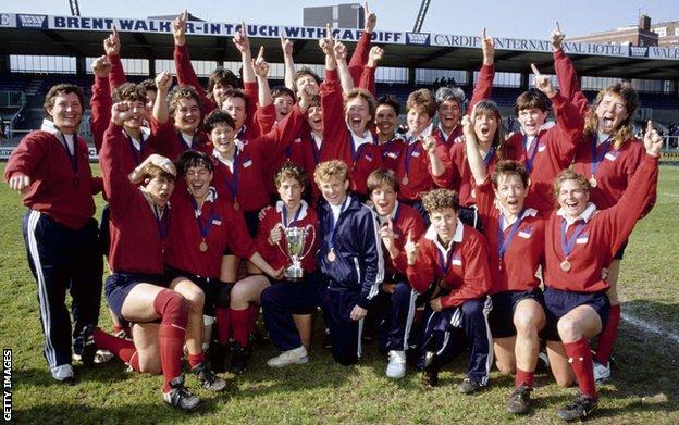 The USA team celebrate victory over England in the final