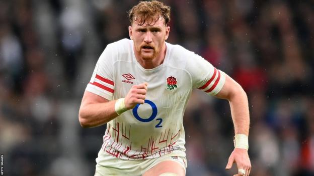 Ollie Chessum running while playing for England