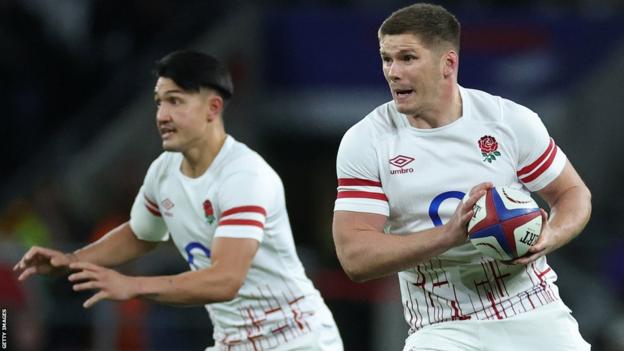 Owen Farrell and Marcus Smith playing for England