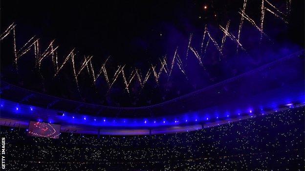 The Stade de France lights went out as a fireworks display marked the home side's triumph