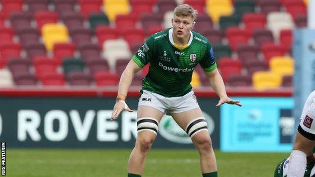 London Irish back rower Tom Pearson