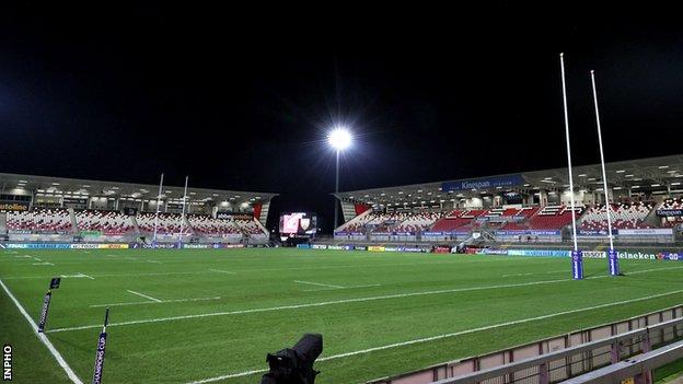 Belfast's Kingspan Stadium was set to host the interprovincial derby