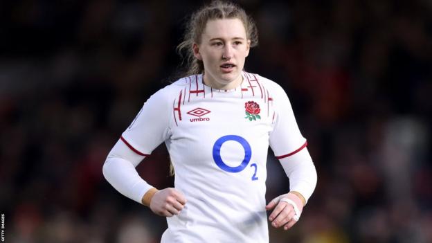 Emma Sing playing for England